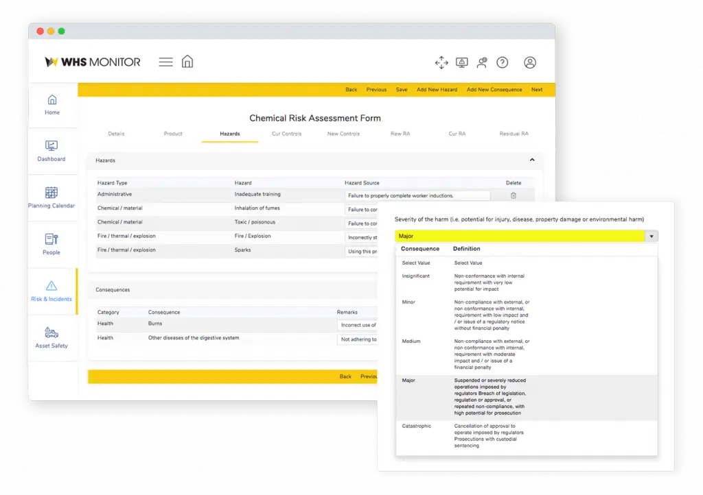 Chemical risk assessment