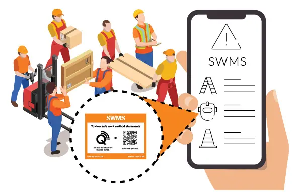 WHS Monitor SWMS Q-tap label