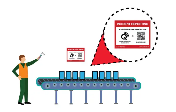 WHS Monitor Incident Reporting Q-tap label